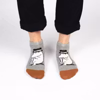 Nordic Buddies Moominpappa Wondering Men Ankle Socks, Grey