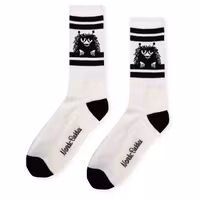 Nordic Buddies Stinky Men's Retro Socks, White/Black