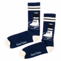 Nordic Buddies Moominpappa Men's Retro Socks, Navy/White