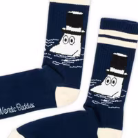 Nordic Buddies Moominpappa Men's Retro Socks, Navy/White