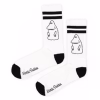 Nordic Buddies The Groke Men's Retro Socks, White/Black