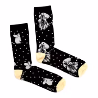 Nordic Buddies Exclusive Collection Moomintroll Winterland Men Socks, Black
