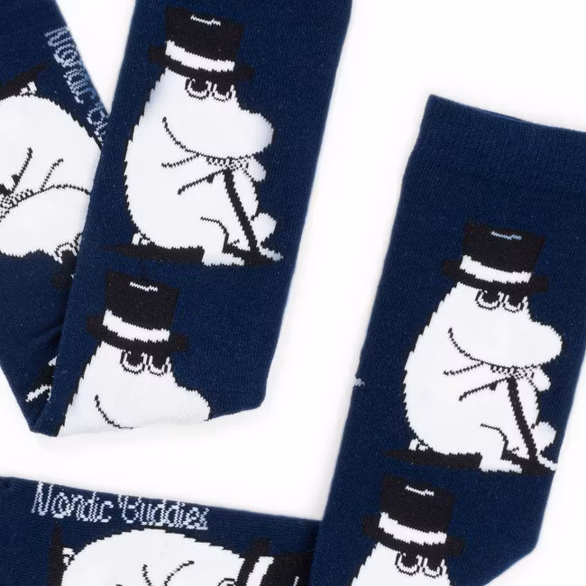 Chaussettes pour homme Nordic Buddies Moominpappa Wondering, bleu marine