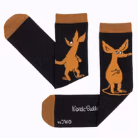 Nordic Buddies Sniff Wondering Men Socks, Black/Brown