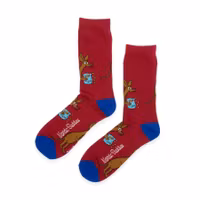 Nordic Buddies Sniff Business Men's Socks, Red