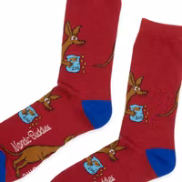 Nordic Buddies Sniff Business Men's Socks, Red