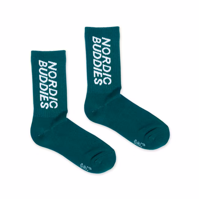 Nordic Buddies Mumintroll Angry Herren Retro Socken, Grün