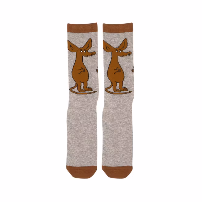 Nordic Buddies Sniffs Butt Herrensocken, Grau & Braun