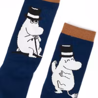 Nordic Buddies Moominpappa Happiness Men Socks, Blue & Brown