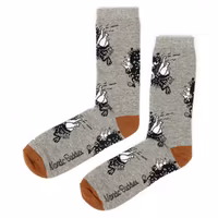 Nordic Buddies Stinky`s Getaway Men Socks, Grey & Brown
