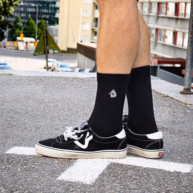Nordic Buddies The Groke's Evening Walk Haft, Czarny/Żółty/Turkusowy