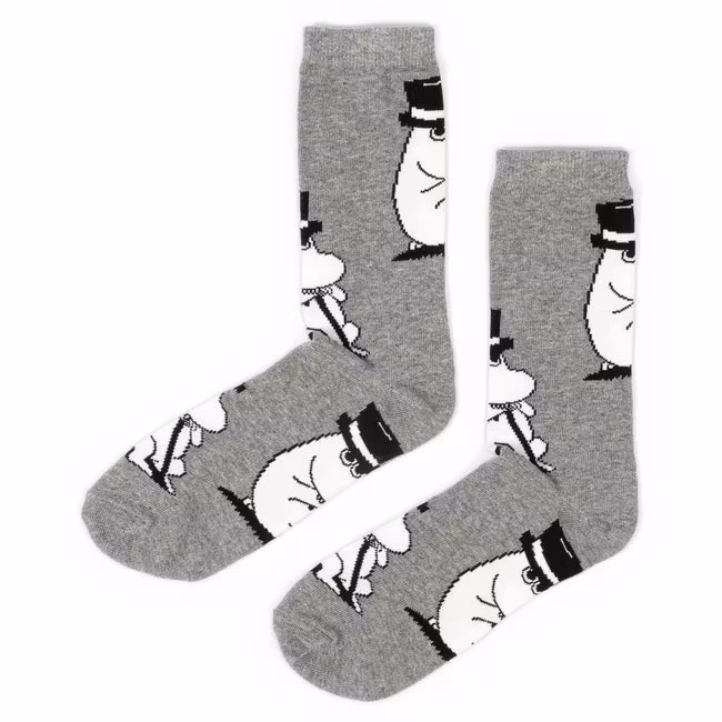 Nordic Buddies Moominpappa Wondering Men Socks, Grey