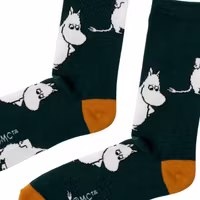 Nordic Buddies Moomin 80 Men's Socks, Green/Mustard