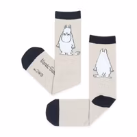 Nordic Buddies Moomintroll Grumpy Men Socks, Beige