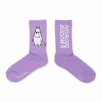 Nordic Buddies Moomintroll Angry Men's Retro Socks, Purple