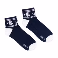 Nordic Buddies Moomintroll Running Men's Retro Ankle Socks, Navy/White