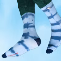 Nordic Buddies Moomintroll Tie Dye Men Socks, Blue/White