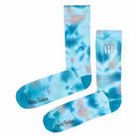 Nordic Buddies Hattifatteners Tie Dye Men Socks, Turquoise and Blue
