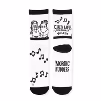 Nordic Buddies Moomin Club Life Active Women's Socks - White & Black