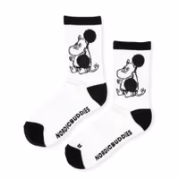 Nordic Buddies Moomintroll Weightlifting Active Women's Socks - White & Black