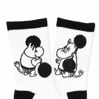 Nordic Buddies Moomintroll Weightlifting Active Women's Socks - White & Black