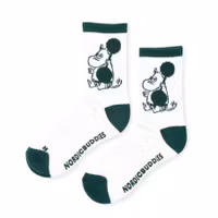 Nordic Buddies Moomintroll Weightlifting Active Women's Socks - White & Green