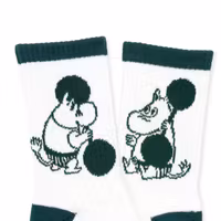 Nordic Buddies Moomintroll Weightlifting Active Women's Socks - White & Green