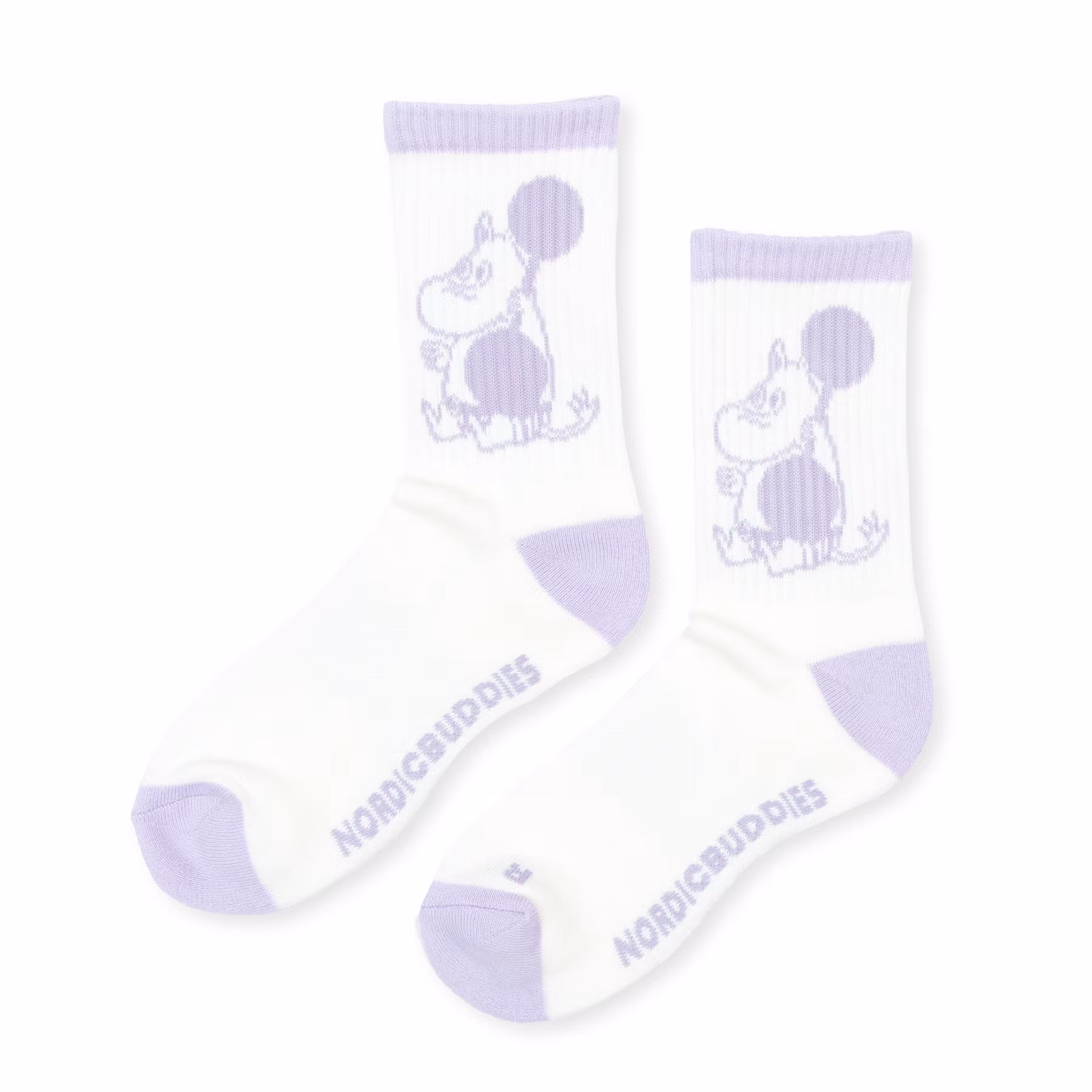 Nordic Buddies Moomintroll Weightlifting Active Women's Socks - White & Lilac