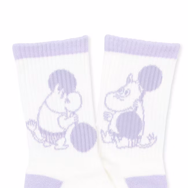Nordic Buddies Moomintroll Weightlifting Active Women's Socks - White & Lilac