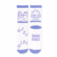 Nordic Buddies Moomin Club Life Active Women's Socks - White & Lilac