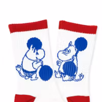 Nordic Buddies Moomintroll Weightlifting Active Women's Socks - White & Red