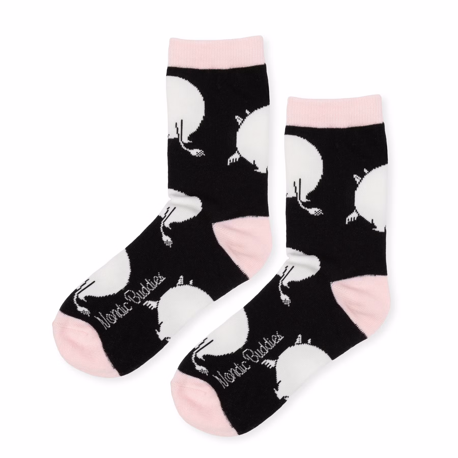 Nordic Buddies Moomintroll Butt Women's Socks - Pink & Black