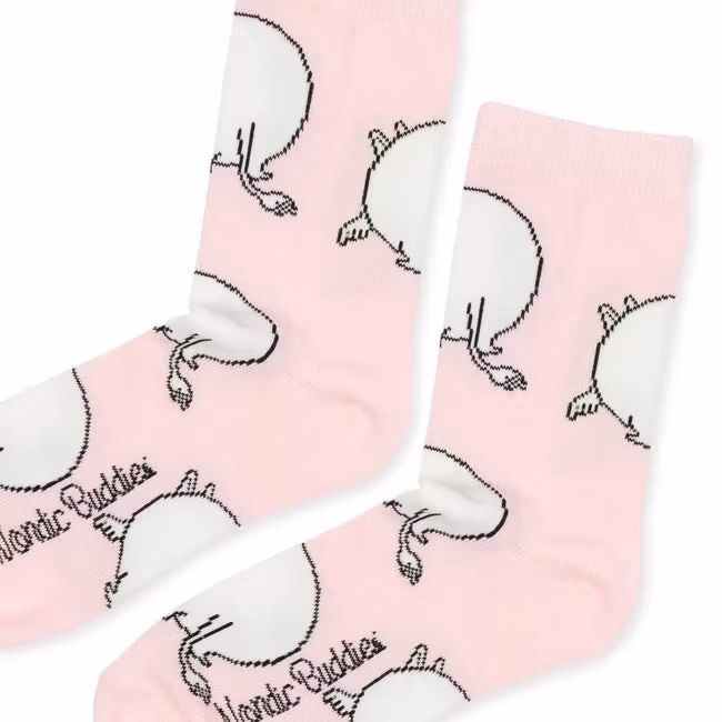 Nordic Buddies Moomintroll Butt Women's Socks - Pink