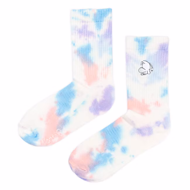 Nordic Buddies Moomintroll Tie Dye Women's Socks - Lilac and Multicolor