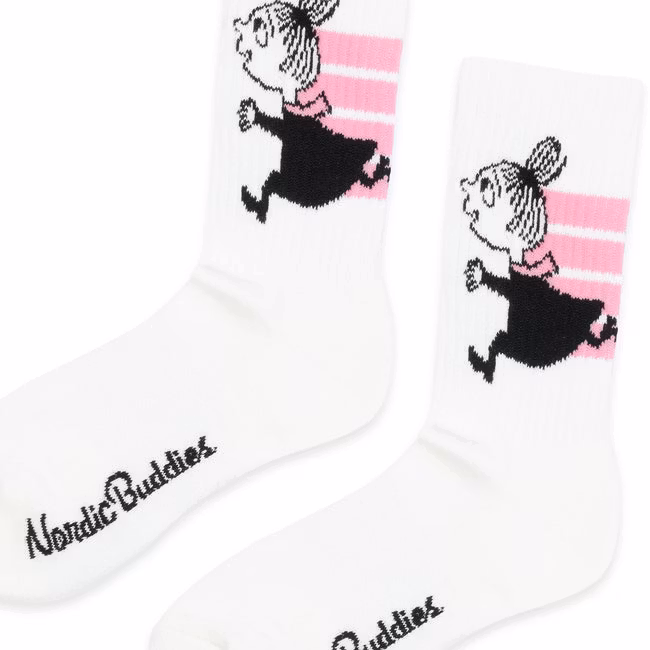 Nordic Buddies Little My Active Crew Women's Socks - White