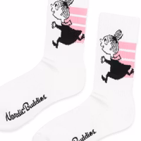 Nordic Buddies Little My Active Crew Women's Socks - White