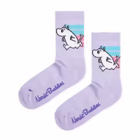 Nordic Buddies Moomintroll Active Crew Women's Socks - Lilac
