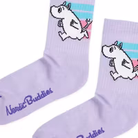 Nordic Buddies Moomintroll Active Crew Women's Socks - Lilac
