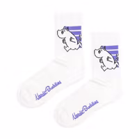 Nordic Buddies Moomintroll Active Crew Women's Socks - White/Lilac