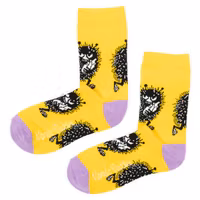 Nordic Buddies Stinky`s Getaway Women's Socks - Yellow & Purple