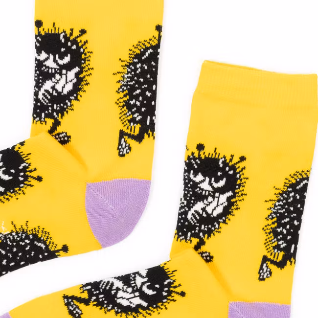 Nordic Buddies Stinky`s Getaway Women's Socks - Yellow & Purple