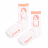 Nordic Buddies Moomin80 Women's Retro Socks - White & Pink