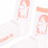 Nordic Buddies Moomin80 Women's Retro Socks - White & Pink