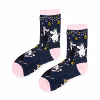 Nordic Buddies Moomin Party Women's Socks - Navy/Pink