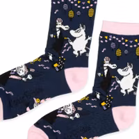 Nordic Buddies Moomin Party Women's Socks - Navy/Pink