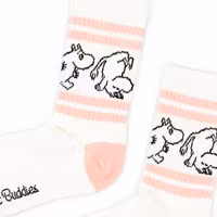 Nordic Buddies Moomintroll Women's Retro Socks - White & Pink