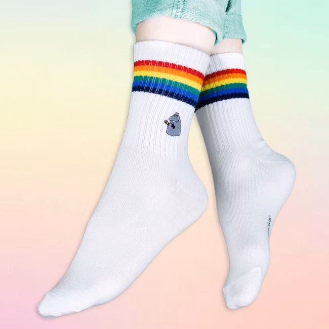 Nordic Buddies The Groke Women's Retro Socks - White