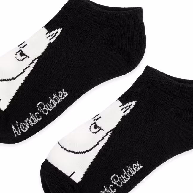 Nordic Buddies Moomintroll's Temper Women´s Ankle Socks - Black