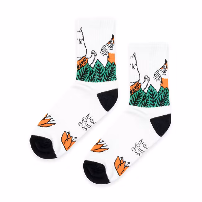 Nordic Buddies Moomin 80 Women's Retro Socks - White