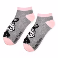 Nordic Buddies Little My Pranking Women´s Ankle Socks - Grey & Pink